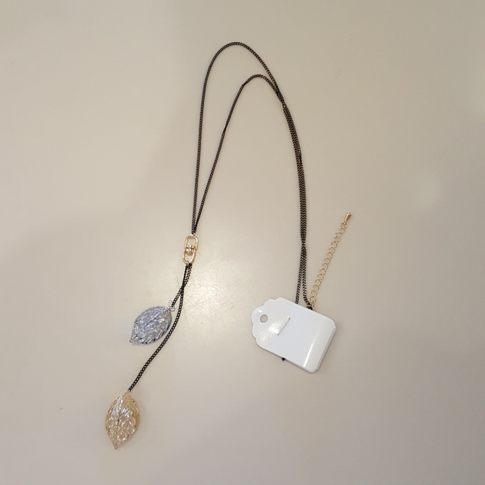 Caged crystals long necklace